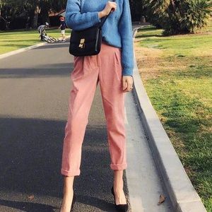 Pink cropped chino pant